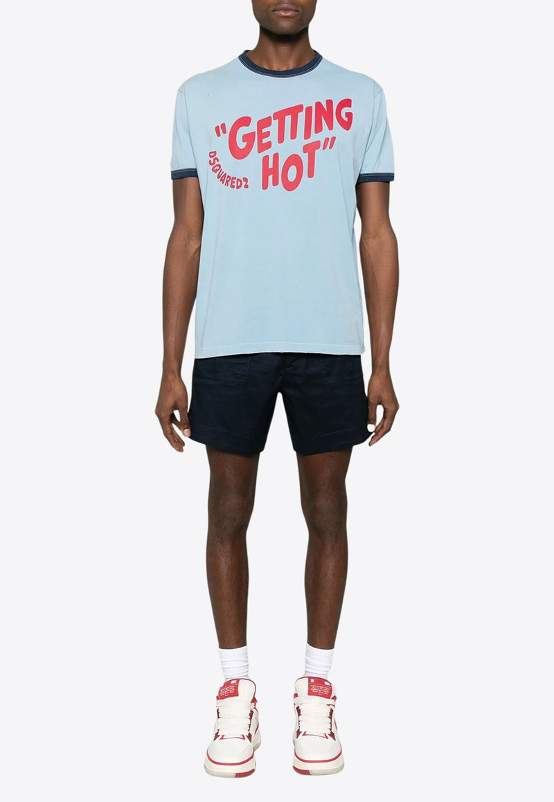 Dsquared2 Getting Hot Print T-shirt Light Blue S74GD1388D20035_472