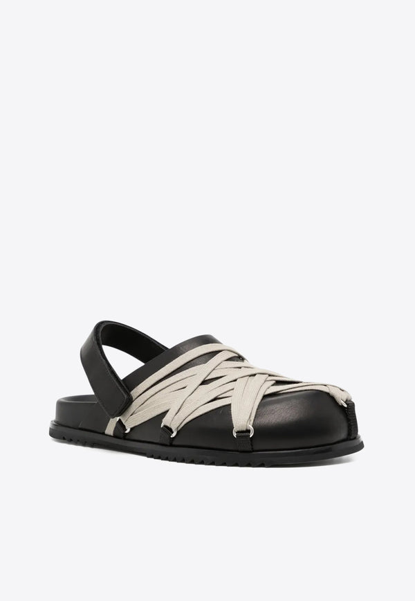 Rick Owens Hollywood Leather Sandals Black RP01E7817LOOW1_09