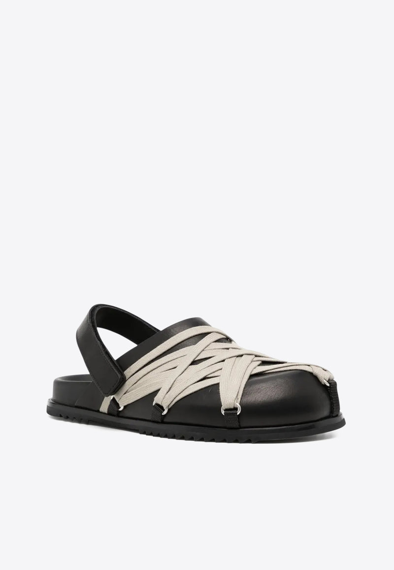 Rick Owens Hollywood Leather Sandals Black RP01E7817LOOW1_09