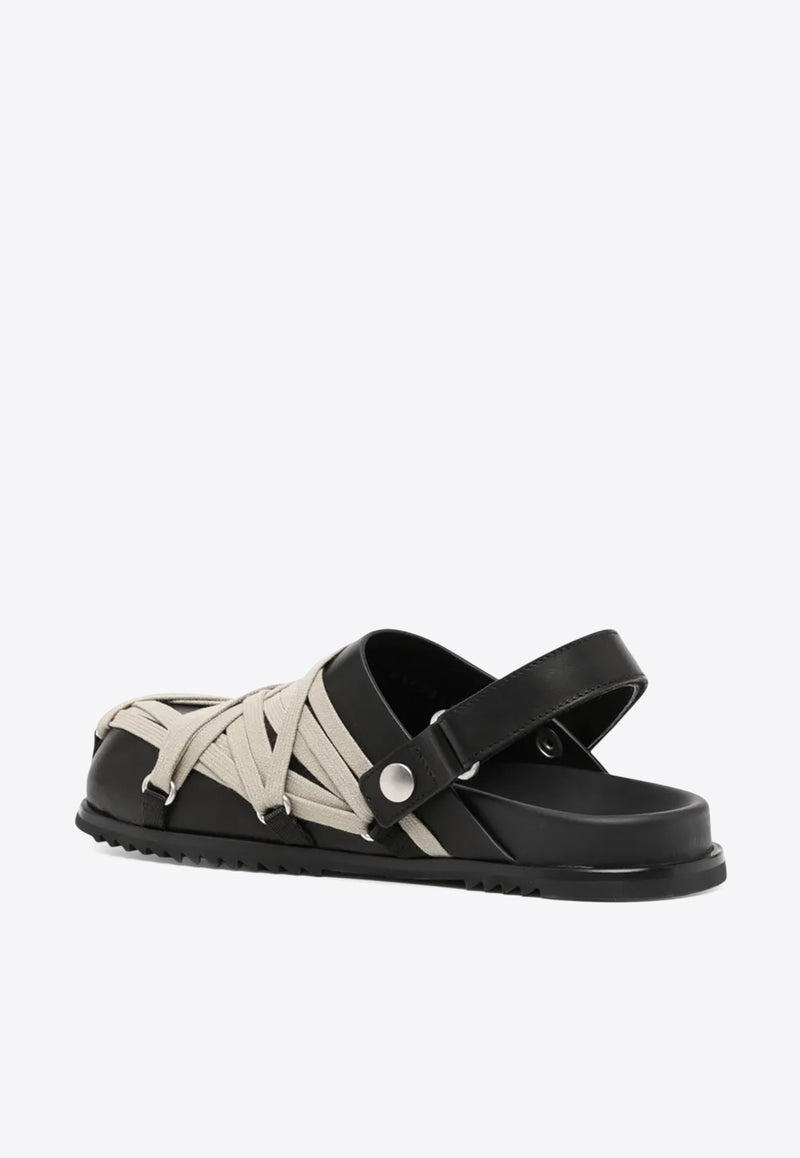 Rick Owens Hollywood Leather Sandals Black RP01E7817LOOW1_09