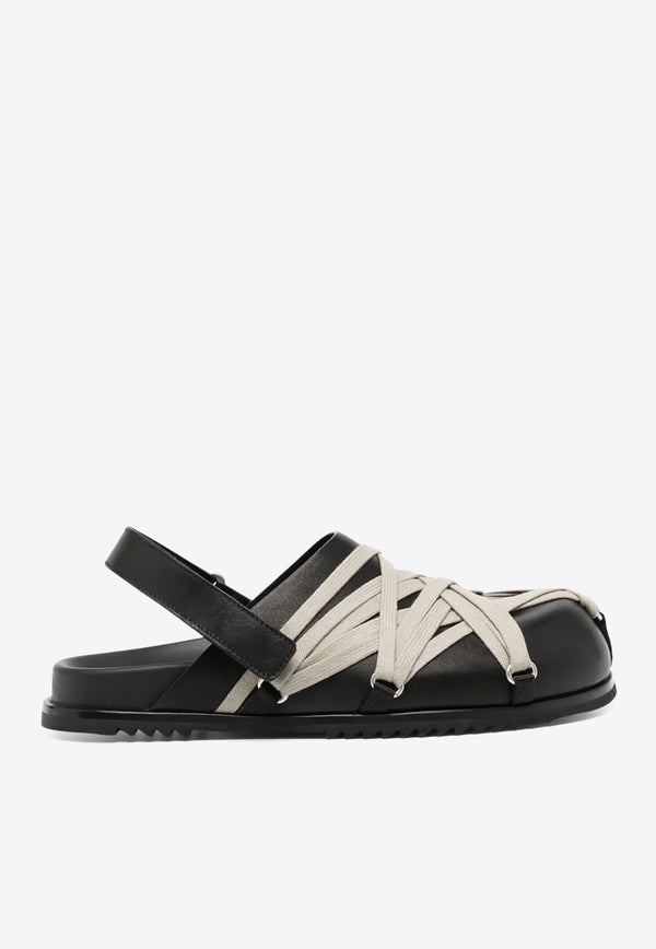 Rick Owens Hollywood Leather Sandals Black RP01E7817LOOW1_09