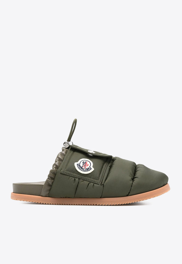 Moncler Mon Pocket Quilted Slippers  Olive K109B4M00040M5080_81A