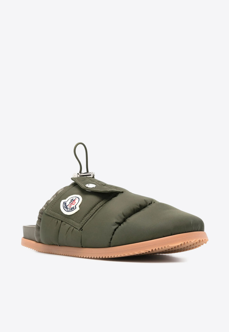 Moncler Mon Pocket Quilted Slippers  Olive K109B4M00040M5080_81A