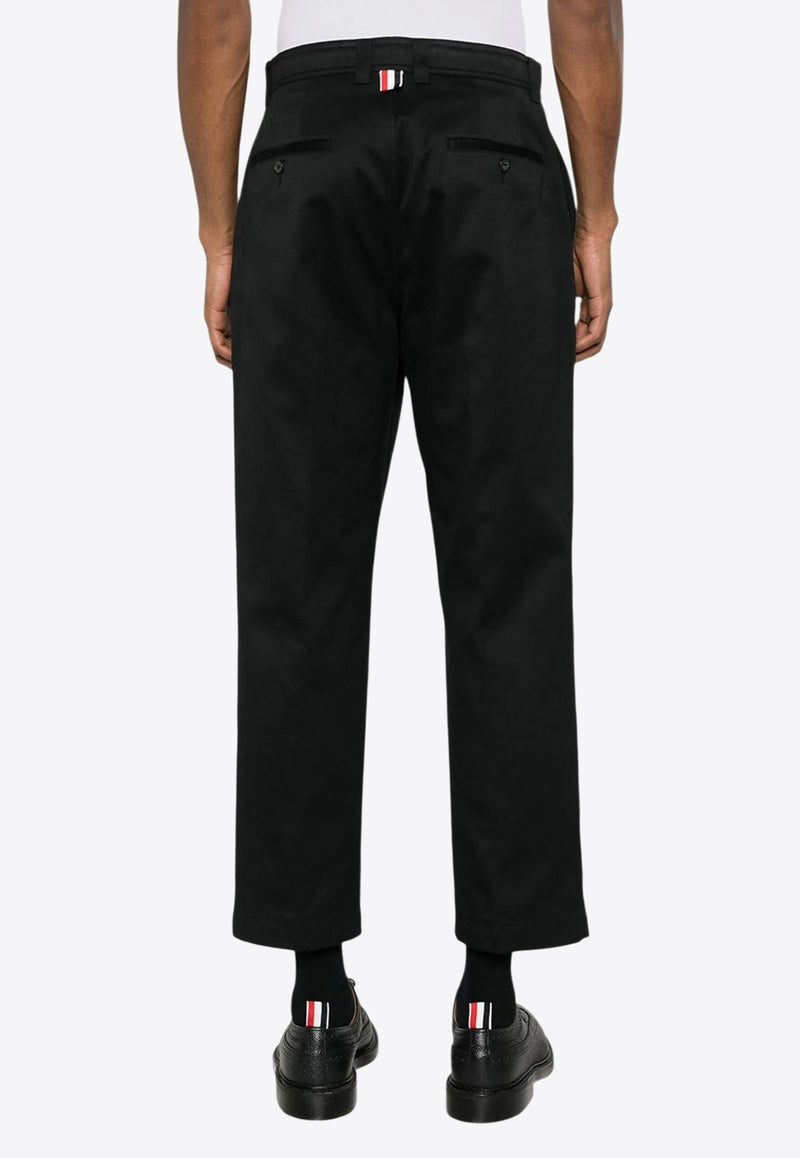 Thom Browne Mid-Rise Chino Pants Black MTU335WF0576_001