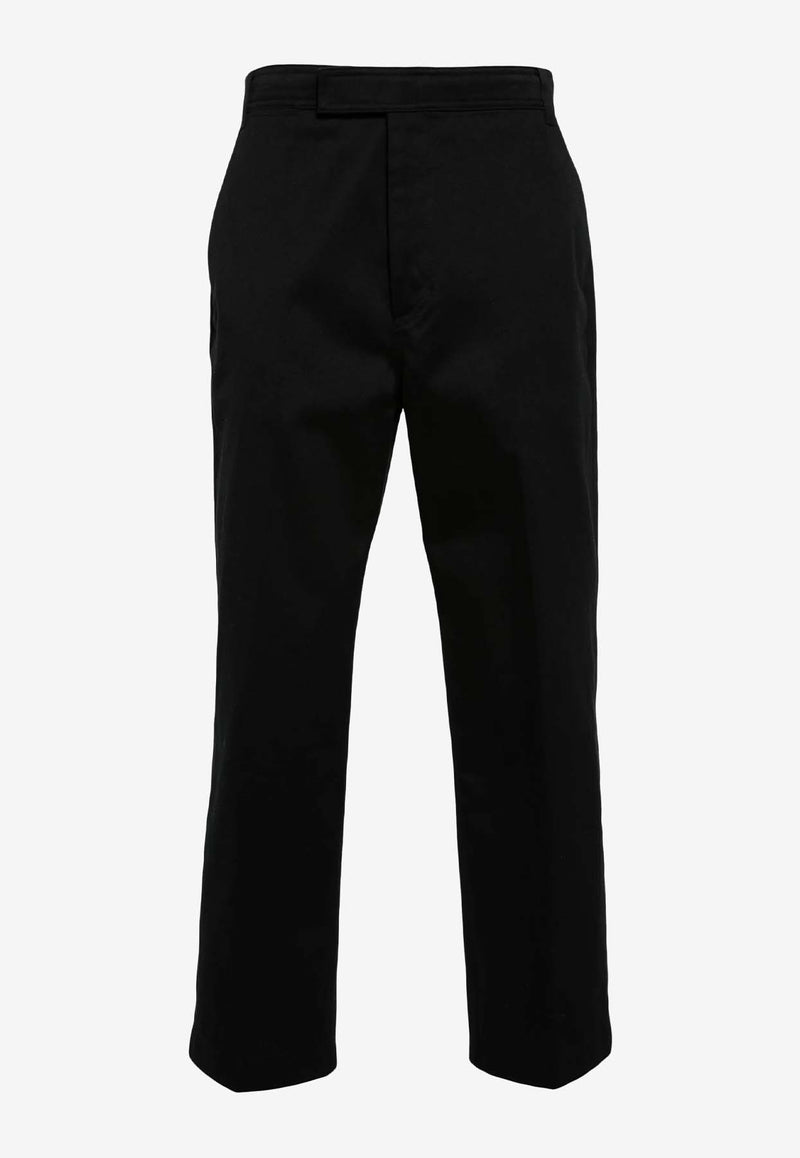 Thom Browne Mid-Rise Chino Pants Black MTU335WF0576_001