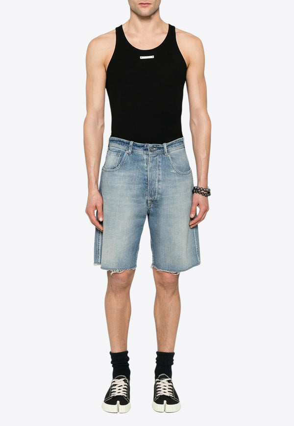 Maison Margiela Cut-Off Denim Shorts  Blue S50MU0086S30383_961
