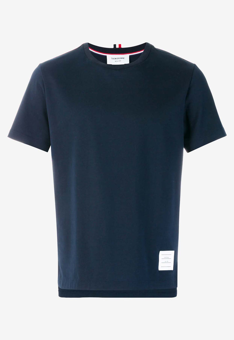 Thom Browne Name Tag Patch T-shirt Navy MJS067A00042_415