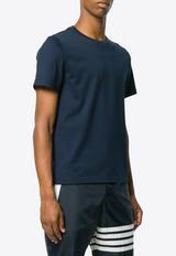 Thom Browne Name Tag Patch T-shirt Navy MJS067A00042_415