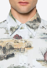 Thom Browne Scenic Toile Shirt with Armband Multicolor MWL301OF0976_996