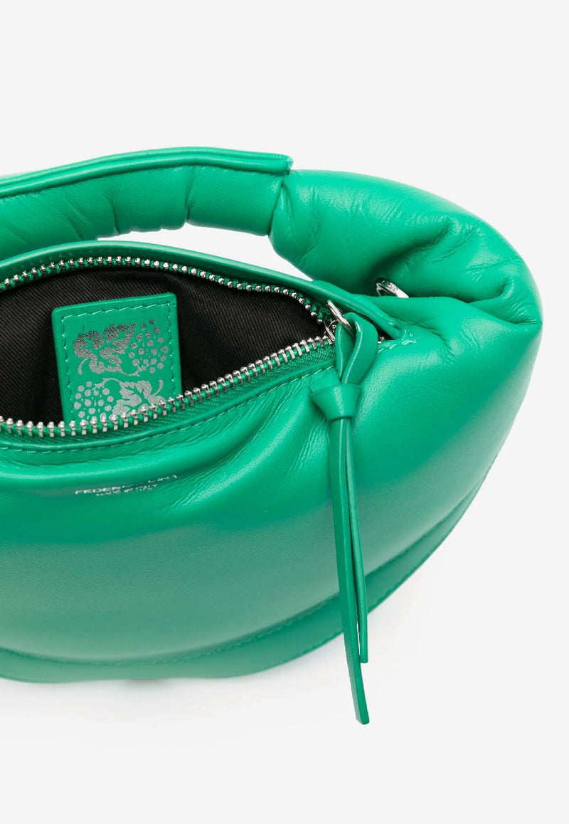 Federico Cina Mini Tortellino Nappa Leather Handbag Green MTB0101_GREEN