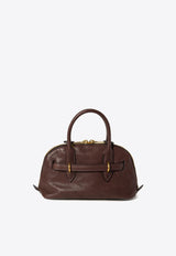 Miu Miu Aventure Nappa Leather Top Handle Bag Brown 5BB169VOOO2BBL_F0NBL