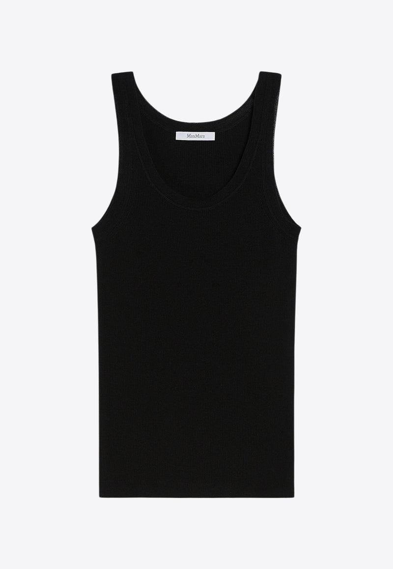 Max Mara Eliadi Ribbed Wool Tank Top Navy 2511361021600ELIADI_007