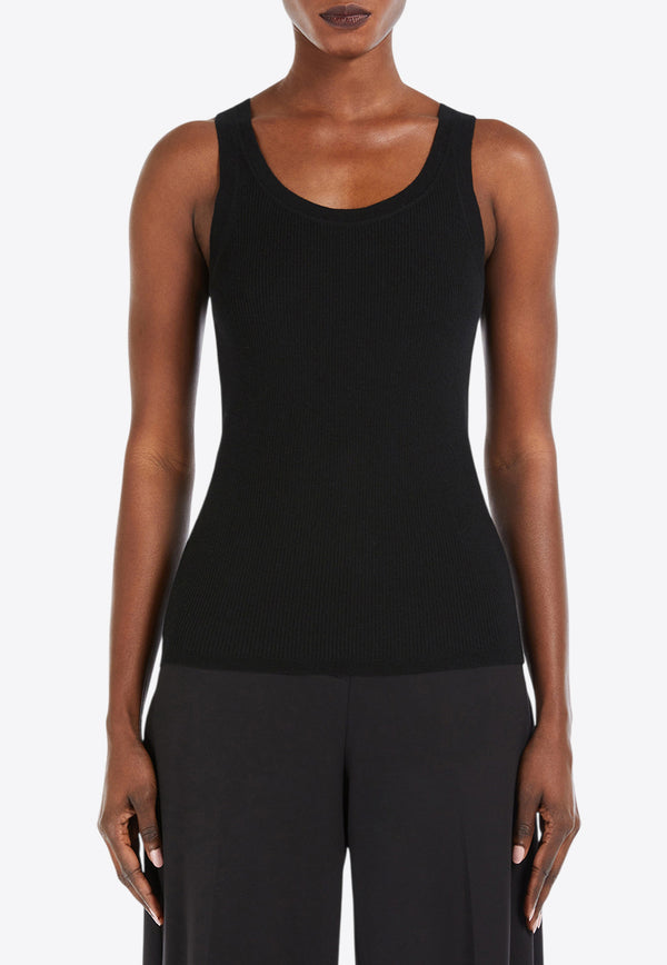 Max Mara Eliadi Ribbed Wool Tank Top Navy 2511361021600ELIADI_007