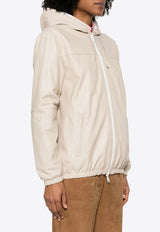 P.A.R.O.S.H Mitra Reversible Leather Zip-Up Jacket Sand D431707MITRA_038