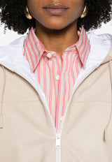 P.A.R.O.S.H Mitra Reversible Leather Zip-Up Jacket Sand D431707MITRA_038