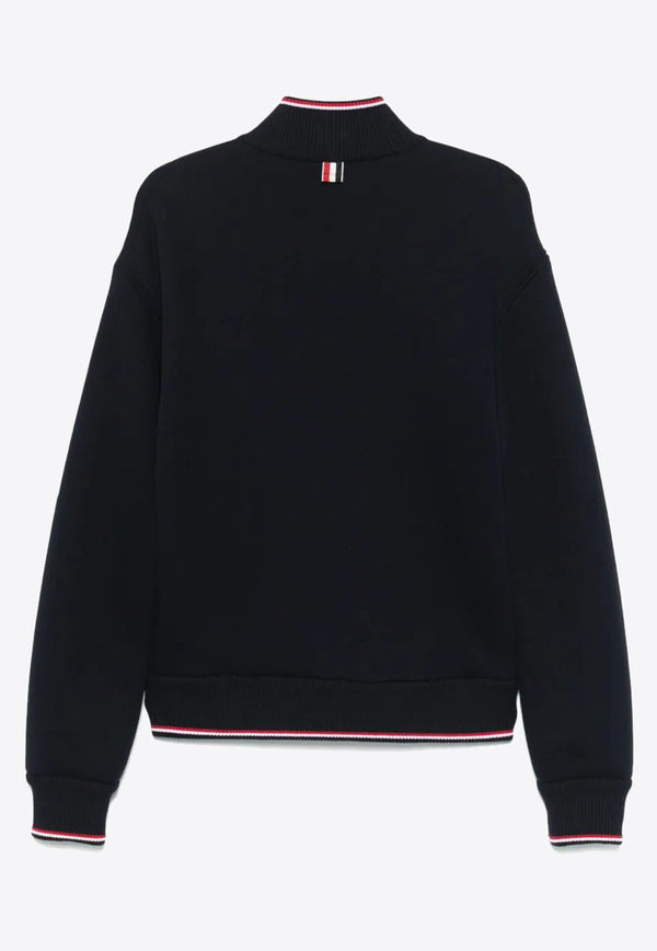 Thom Browne Oversized Zip-Up Bomber Jacket Navy MJT545AJ0233_415