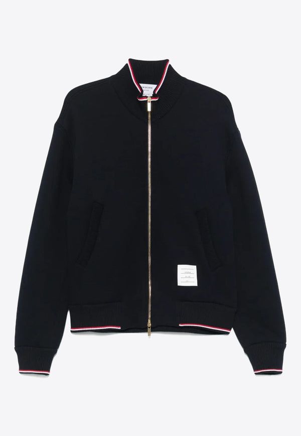 Thom Browne Oversized Zip-Up Bomber Jacket Navy MJT545AJ0233_415