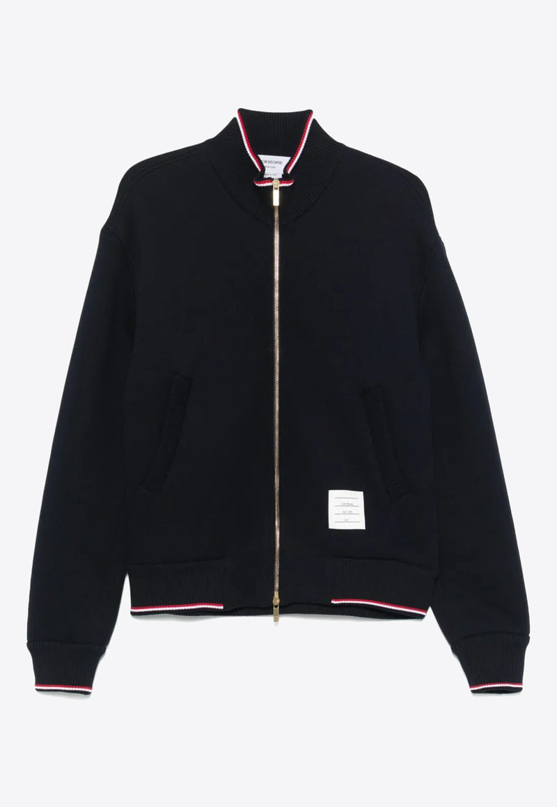 Thom Browne Oversized Zip-Up Bomber Jacket Navy MJT545AJ0233_415