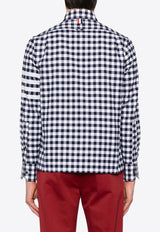 Thom Browne Gingham Check Long-Sleeved Shirt Blue MWL417AF0945_415