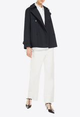 Max Mara Zeno Double-Breasted Short Coat Navy 2519021044600ZENO_6