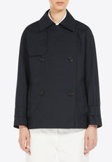 Max Mara Zeno Double-Breasted Short Coat Navy 2519021044600ZENO_6