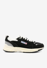 Autry Hyperway Low-Top Suede Sneakers Black HYLMUM_07