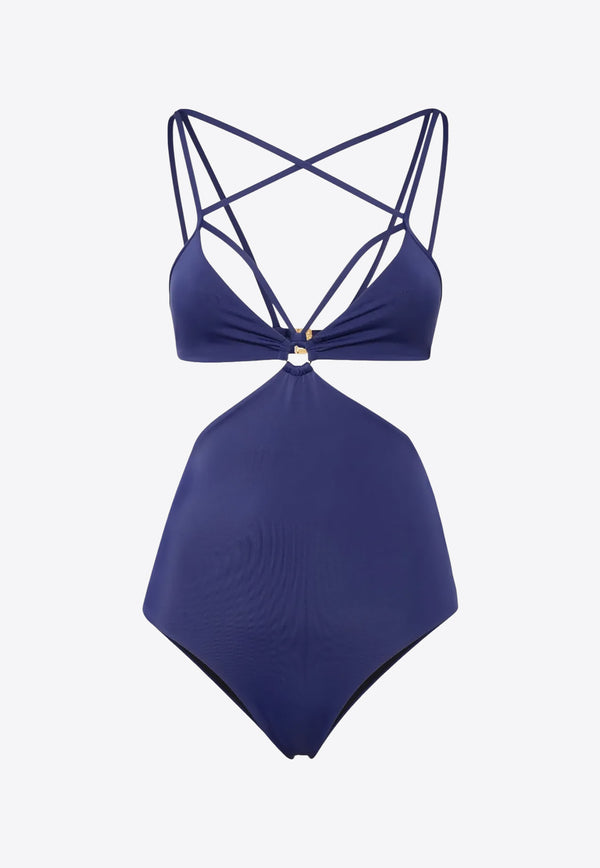 Dsquared2 Bondage Cut-Out One-Piece Swimsuit Navy D6BGD5130_403
