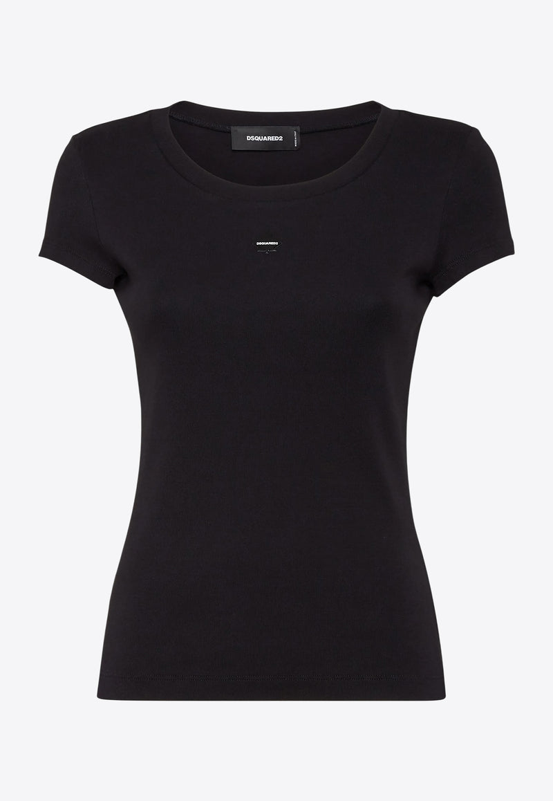 Dsquared2 Logo Print Slim T-shirt Black S75GD0465D20021_900