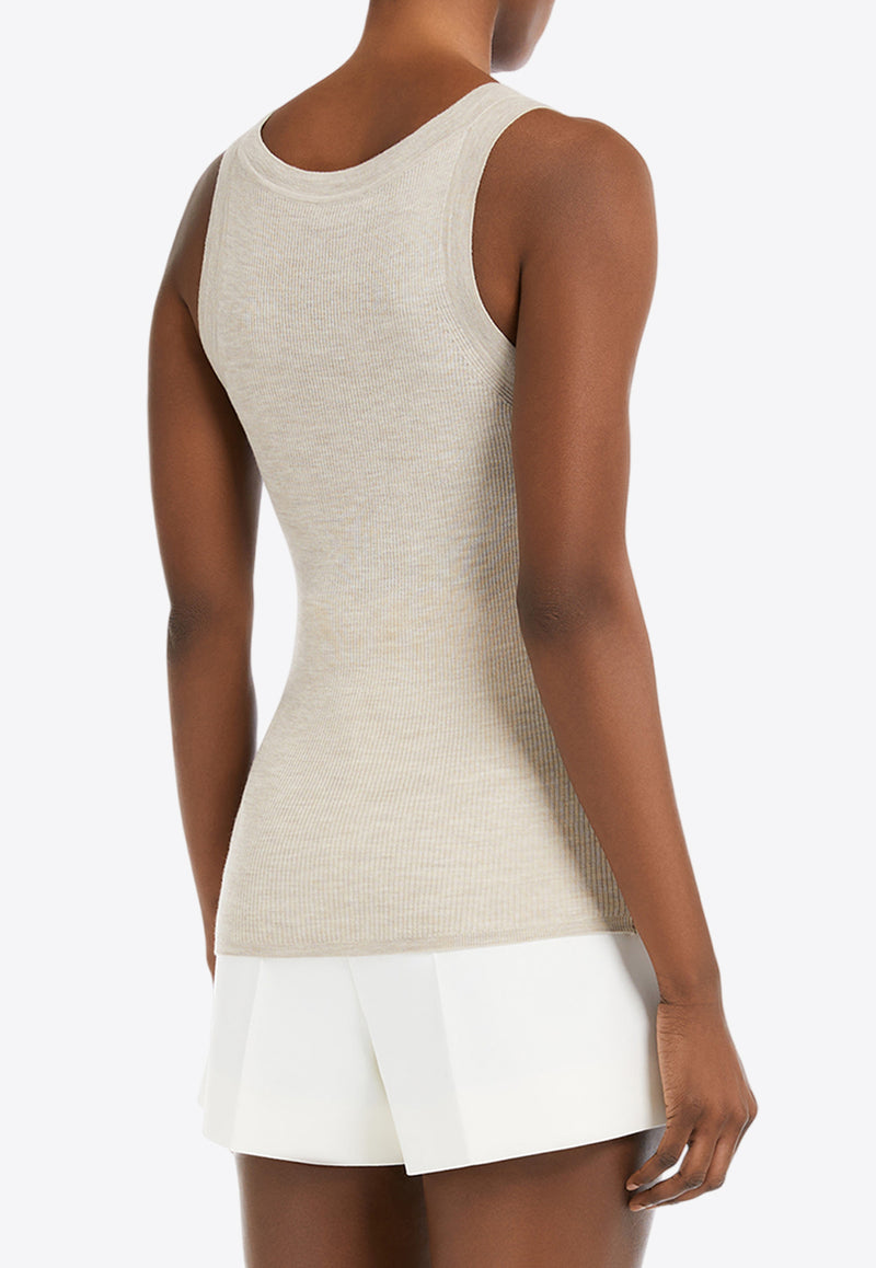 Max Mara Eliadi Ribbed Wool Tank Top Sand 2511361021600ELIADI_003