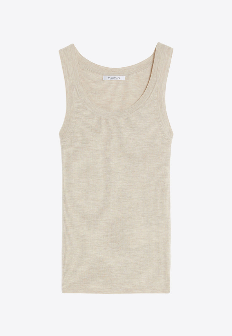Max Mara Eliadi Ribbed Wool Tank Top Sand 2511361021600ELIADI_003