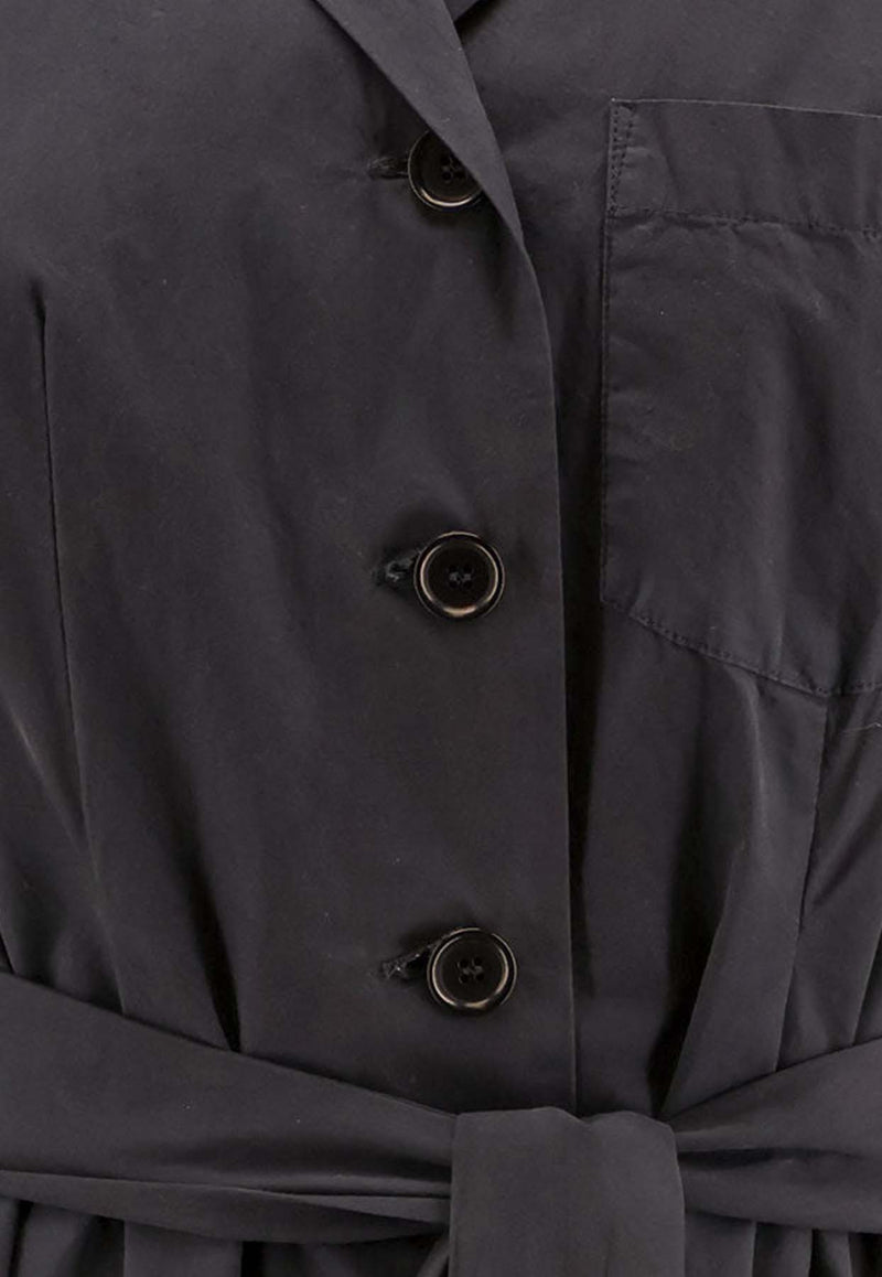 Aspesi Belted Midi Shirt Dress Gray G2940G329_85228_Brown_32772322