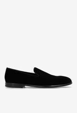 Dolce & Gabbana Milano Velvet Loafers Black A50613 A6808-80999