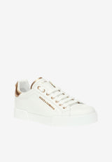 Dolce & Gabbana Portofino Calfskin Sneakers White CK1602 AN298-8B996