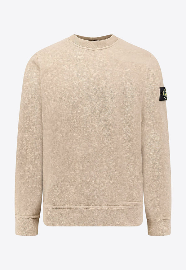 Stone Island Logo Patch Crewneck Sweater Beige K2S156100053S0238V009A_Beige_29846208