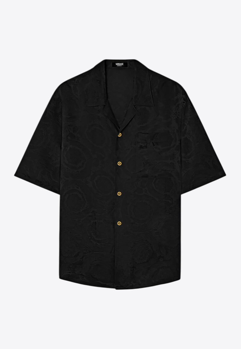 Versace Barocco Jacquard Short-Sleeved T-shirt Black 1020293 1A08883 1B000