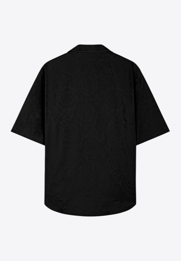 Versace Barocco Jacquard Short-Sleeved T-shirt Black 1020293 1A08883 1B000