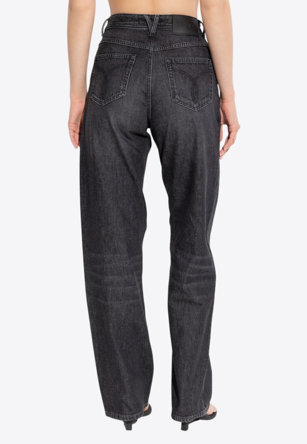 Versace Metal Mesh High-Rise Jeans Black 1020410 1A14809 1D040