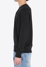 AMI PARIS Ami De Coeur Wool Sweater Black HKS826001_009