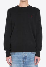 AMI PARIS Ami De Coeur Wool Sweater Black HKS826001_009