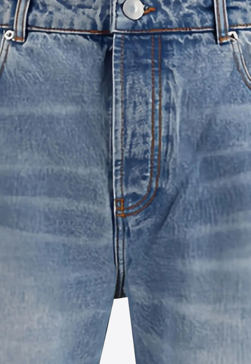 AMI PARIS Straight-Leg Washed Jeans Blue HTR450DE0046_480