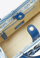 Versace Mini La Medusa Underwater Barocco Tote Bag Blue 1020448 1A15308 5K65P