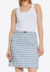 Versace Safety Pin Ribbed Tank Top White 1020463 1A15333 1W000