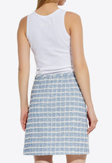 Versace Safety Pin Ribbed Tank Top White 1020463 1A15333 1W000