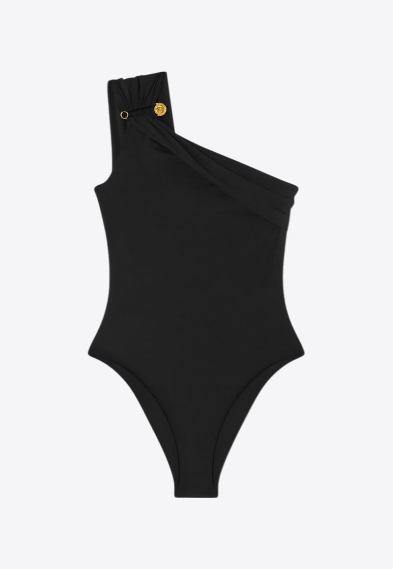 Versace Safety Pin Gathered One-Piece Swimsuit 1020499 1A14814 1B000