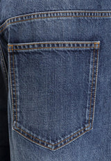 Givenchy Twisted Straight-Leg Faded Jeans Blue BM51MN516L401401_Blue_34275585