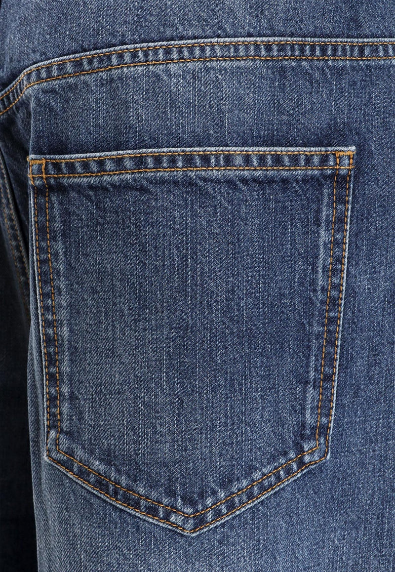 Givenchy Twisted Straight-Leg Faded Jeans Blue BM51MN516L401401_Blue_34275585