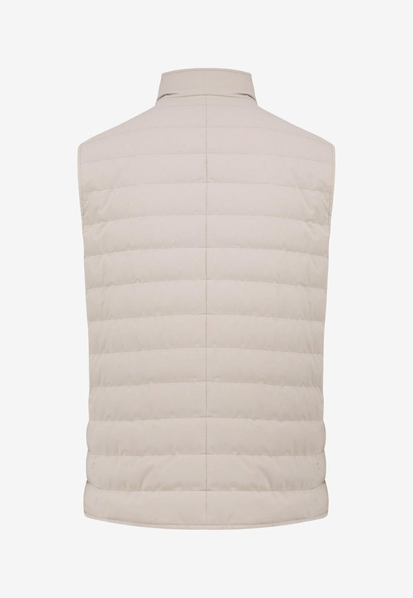 Brunello Cucinelli Zip-Up Padded Vest Gray MM4911797CUE79_Grey_34275673