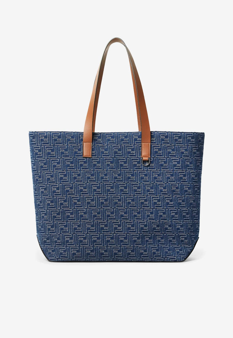 Fendi Medium FF Jacquard Denim Tote Bag Denim 7VA657AUGOF1SCG_STONE_34276922
