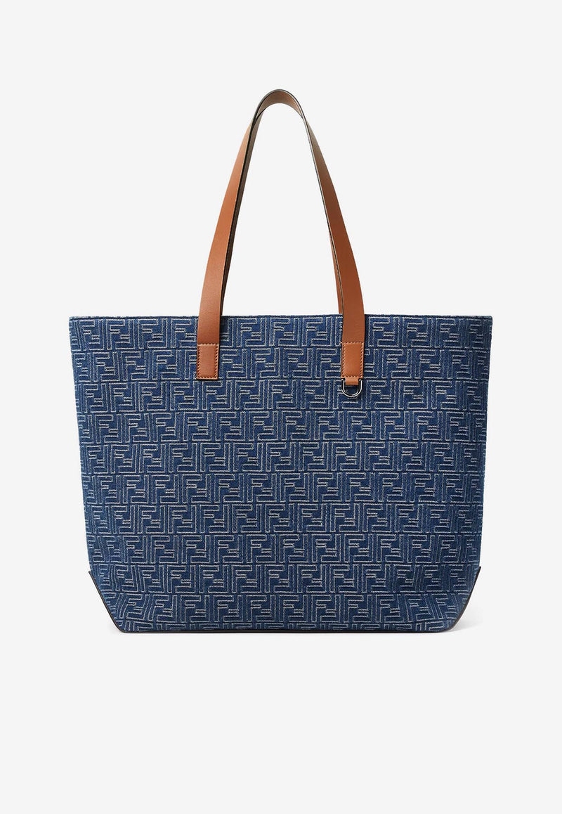Fendi Medium FF Jacquard Denim Tote Bag Denim 7VA657AUGOF1SCG_STONE_34276922