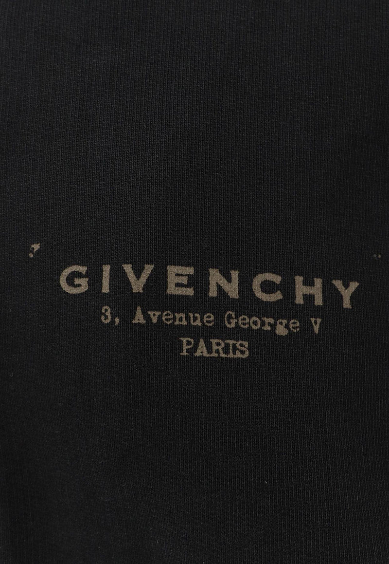 Givenchy Logo Print Zip-Up Sweatshirt Black BMJ0NJ3YRJ001001_Black_34275669